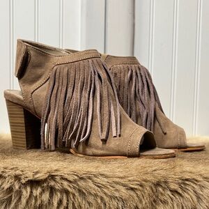 Corkys Tassel Open Toe Bootie Sandals 10